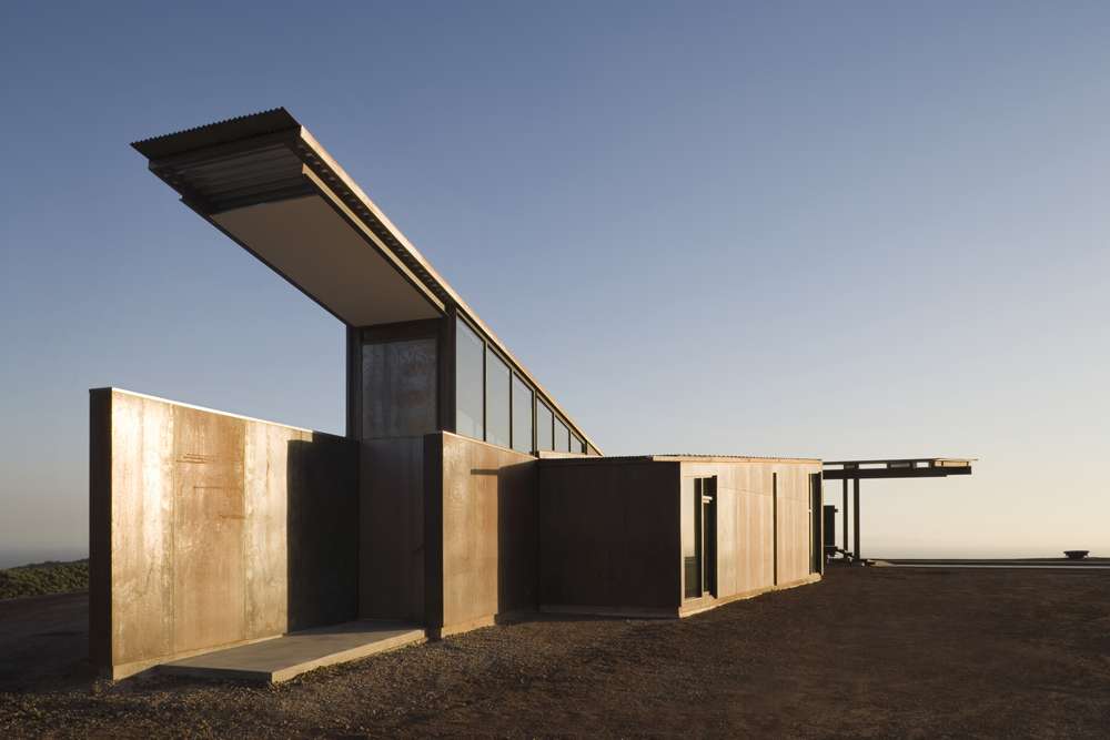 Montecito Residence Montecito Residence exterior featuring weathered exposed structural steel