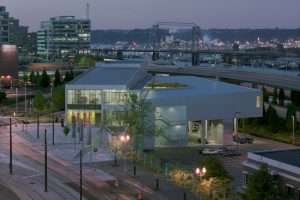 Tacoma Art Museum tucked into the Tacoma urban landscape