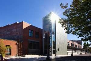 Joy Building back entrance at University of Washington Tacoma Campus
