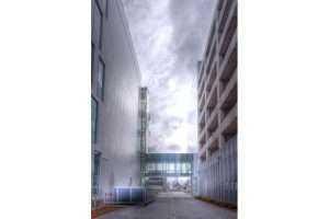 Pedestrian skybridge to garage for VMFH Medical Building at St. Joseph