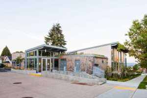 Bay Terrace Community Center exterior entrance with ramp
