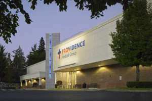 Providence Health Care West Olympia Clinic exterior night