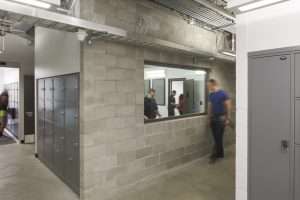 University of Washington Police Station lockers and front desk station