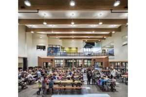 Olympia Regional Learning Academy students in lunchroom