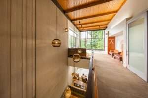 Franciscan Medical Pavilion Highline interior hall featuring globe lighting