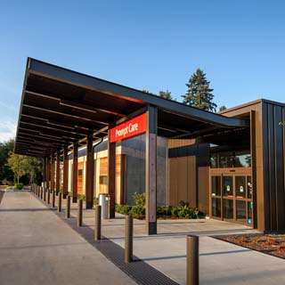 Franciscan Medical Pavilion Highline entrance viewed from side