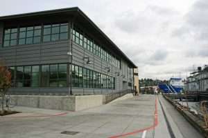 Seattle Maritime Academy exterior side on water