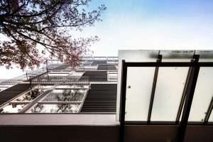 Three20 Apartments exterior canopy detail