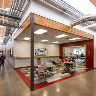 W.F. West High School STEM Addition interior sitting area