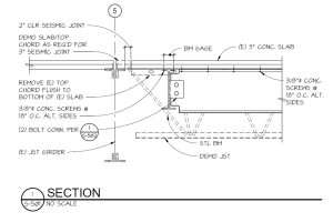 South Sound Behavioral Hospital Reuse structural detail drawing, Lacey, WA