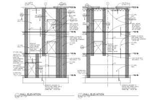 South Sound Behavioral Hospital Reuse wall elevation drawing, Lacey, WA