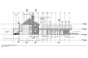 University of Puget Sound Welcome Center West Exterior Elevation drawing