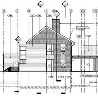 University of Puget Sound Welcome Center West Exterior Elevation drawing