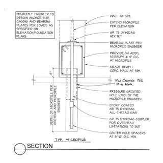University of Tacoma Paper & Stationary structural detail drawing