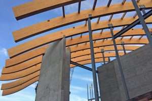 WSU Elson S. Floyd Cultural Center curved girder beams