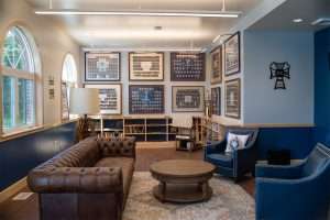 lounge area at Sigma Chi Centennial Chapter House