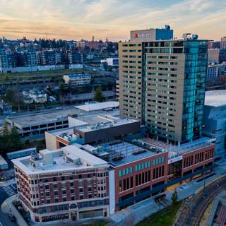Tacoma Convention Center Hotel aerial view