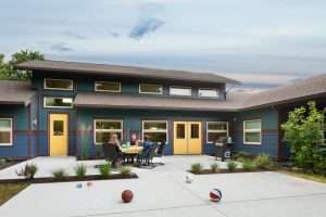 Tacoma Housing Authority Arlington Drive courtyard seating