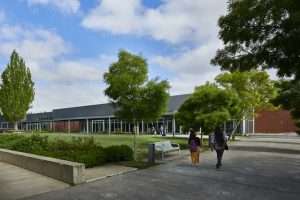 Bainbridge Island High School exterior courtyard