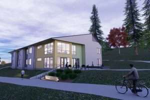 Columbia Gorge Community College Student Housing exterior render, The Dalles, Oregon