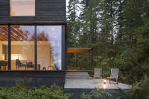Little House exterior seating area, Seabeck, WA