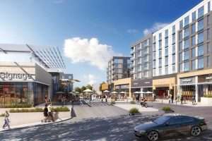 Tacoma Town Center pedestrian walkway rendering, Tacoma, WA