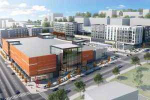 Tacoma Town Center, northwest corner aerial rendering, Tacoma, WA