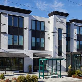 The Lurana Apartments exterior closeup, Olympia, WA