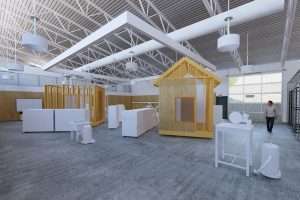 Columbia Gorge Community College Treaty Oak Skills Center lab gallery rendering, The Dalles, Oregon