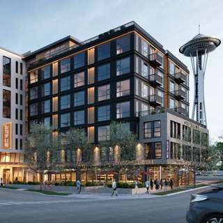 Siteline Apartments, Seattle, WA exterior rendering courtesy of Encore Architects