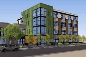 Campus Lofts exterior rendering, Olympia, WA