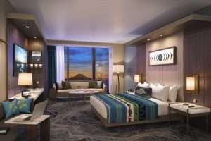 Muckleshoot Casino Resort suite with fish decor, Auburn, WA