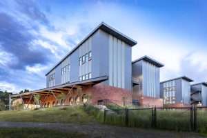 Kalama Elementary School exterior featuring parallel wings