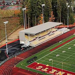White River High School Stadium aeiral view, Buckley, WA